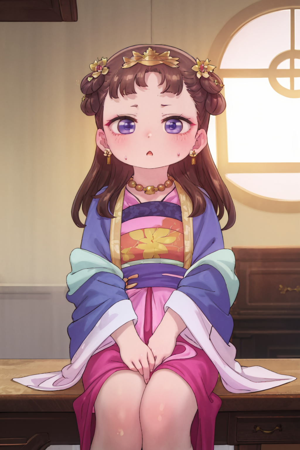 00167-1202614057-(best quality, masterpiece),lishu, long hair, brown hair, hair ornament, (purple eyes_1.1), tiara, BREAK jewelry, earrings, neck.png